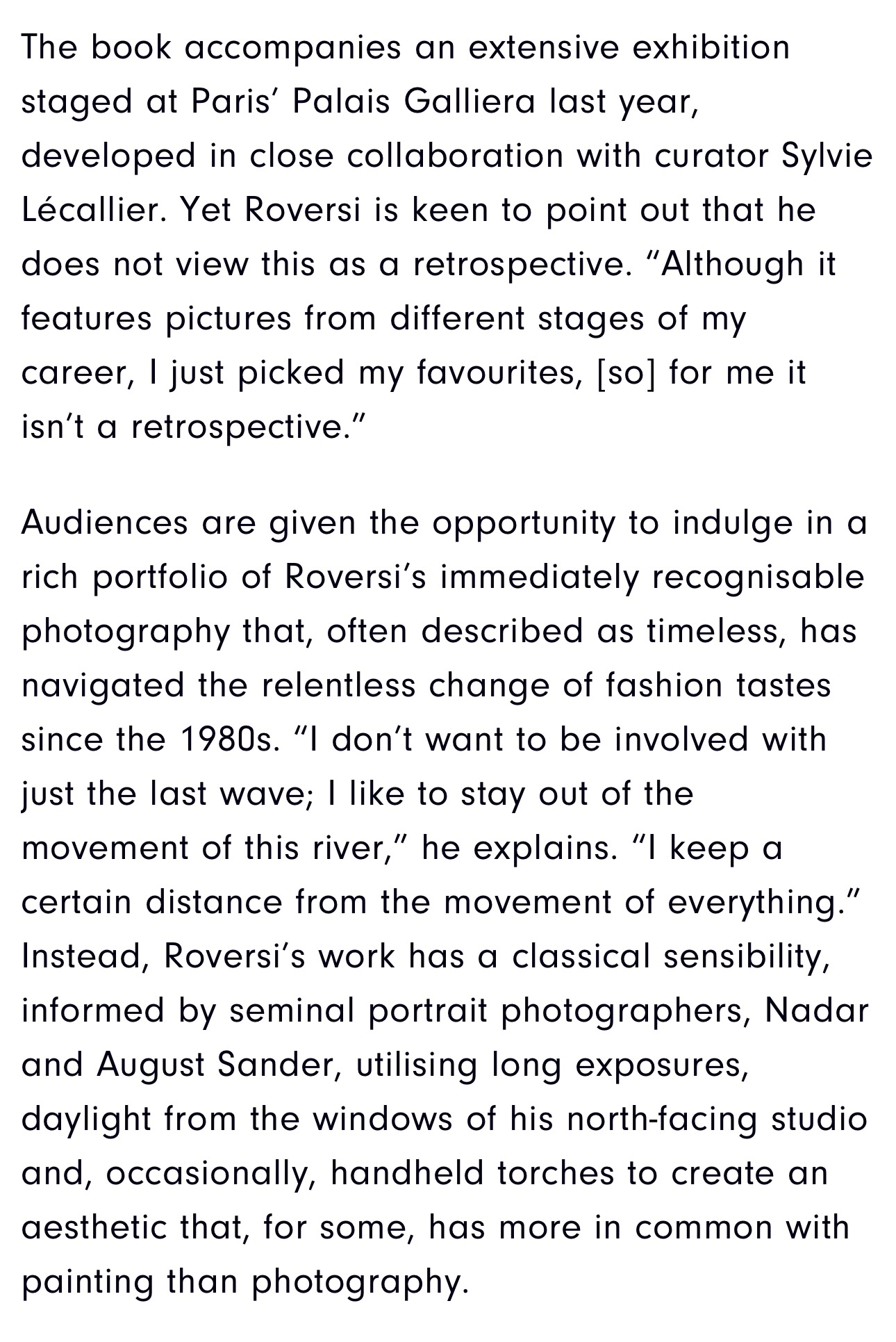 Gildon &emdash; Paolo Roversi Interview