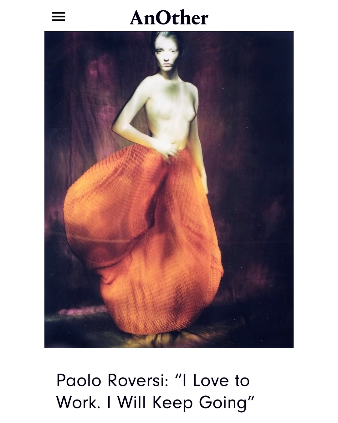 Gildon &emdash; Paolo Roversi Interview