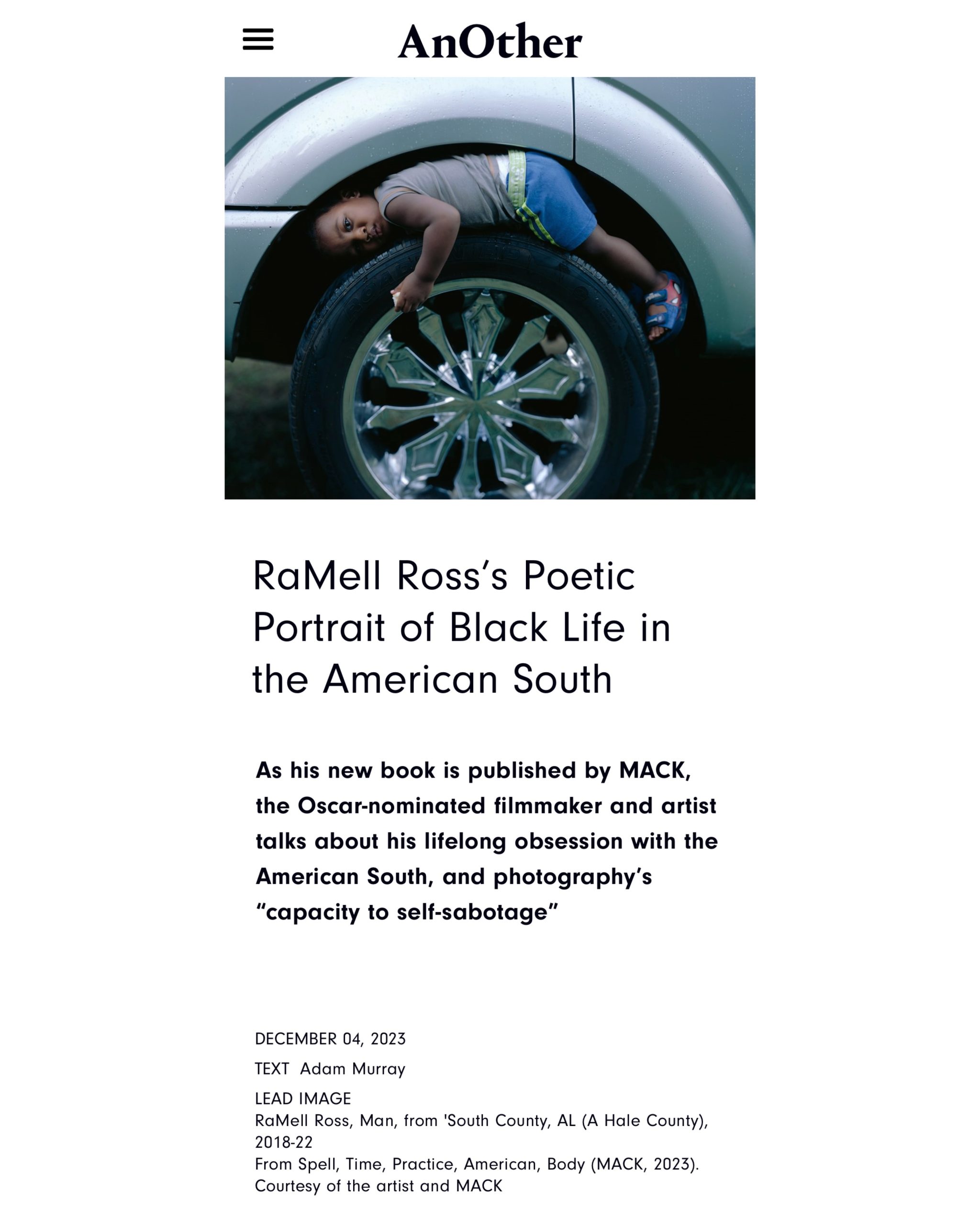 Gildon &emdash; RaMell Ross Interview