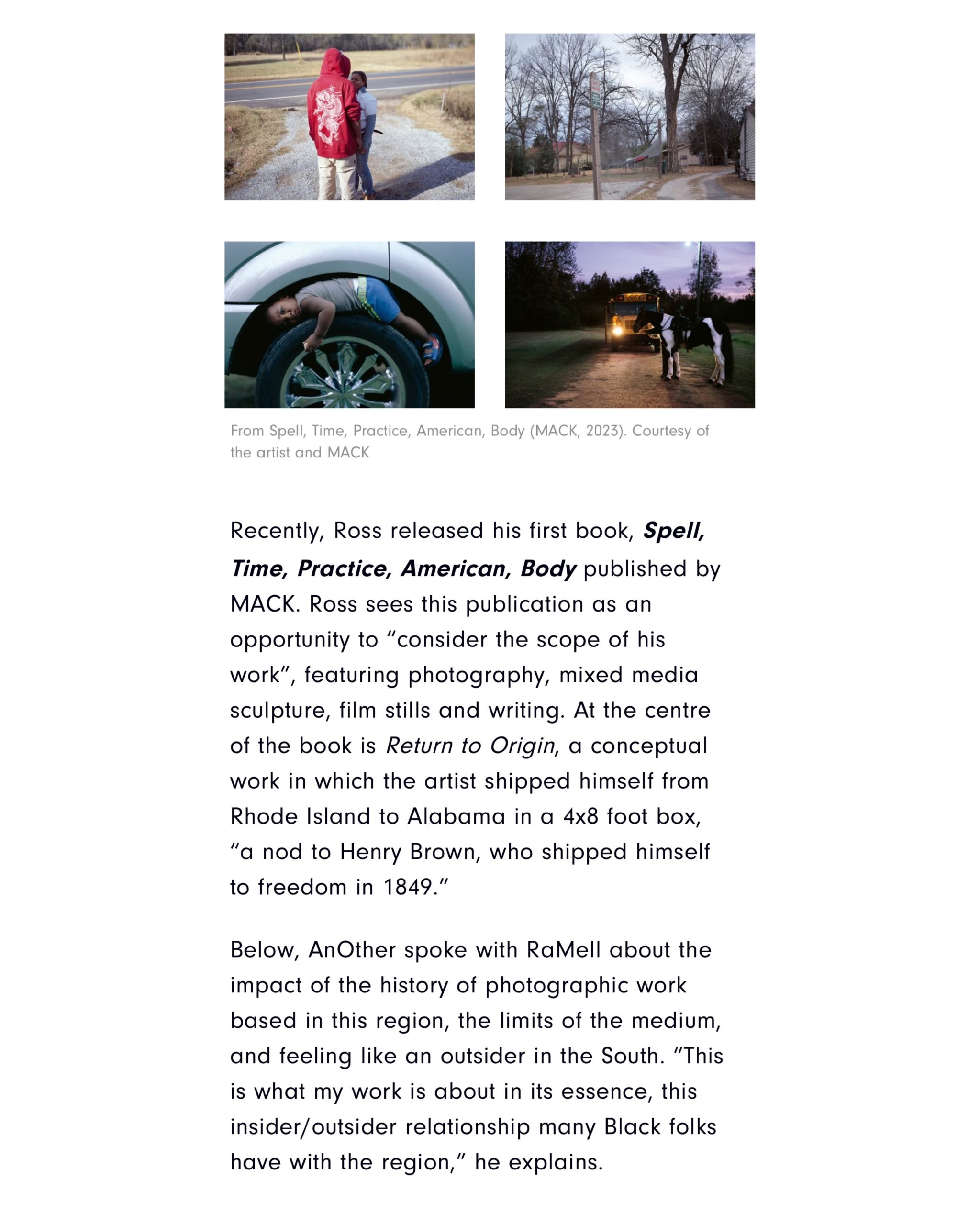 Gildon &emdash; RaMell Ross Interview